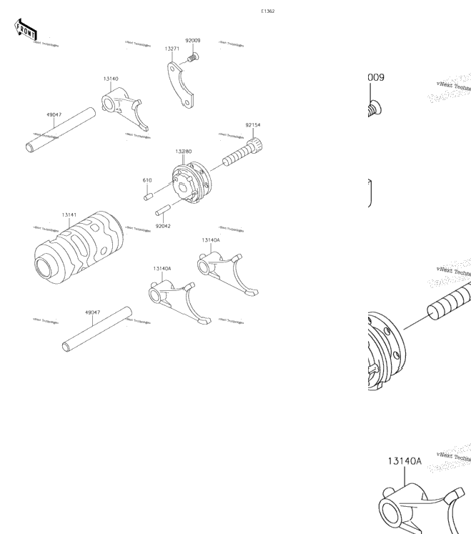 Gear Change Drum/Shift Fork(S)