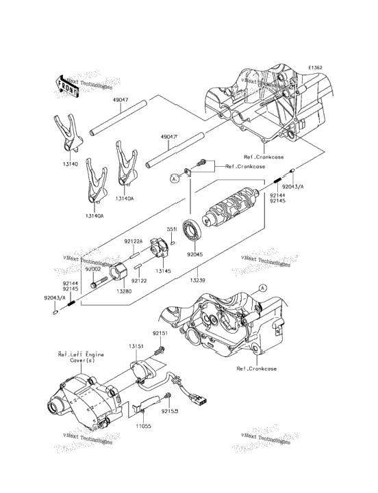 Gear Change Drum/Shift Fork(S)