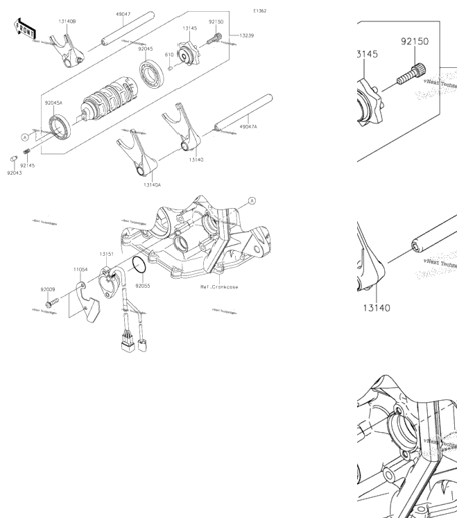 Gear Change Drum/Shift Fork(S)
