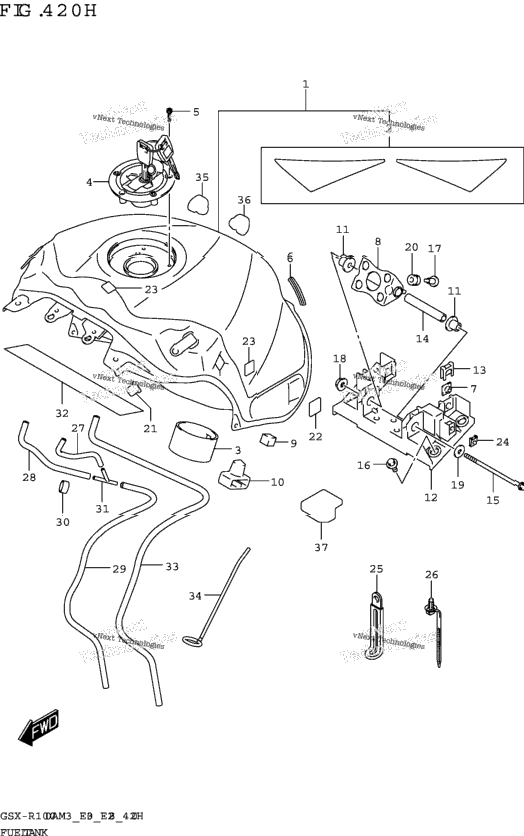 Fuel Tank (Gsx-R1000rza:E03,E28)
