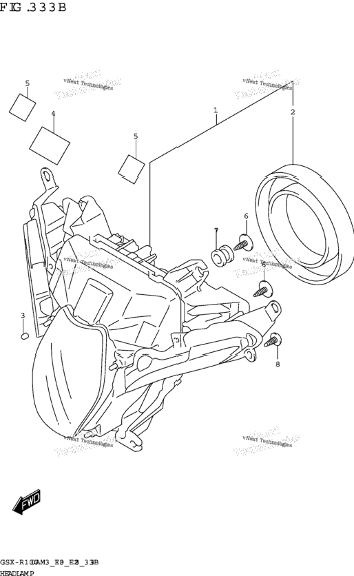 Headlamp (Gsx-R1000ra,Gsx-R1000rza)