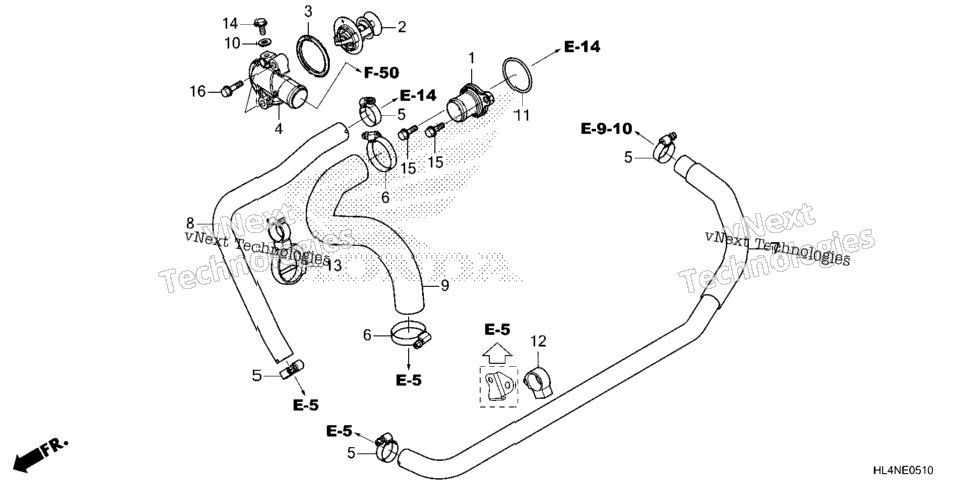 Water Hose@Thermostat