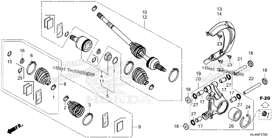 Rear Knuckle@Rear Driveshaft
