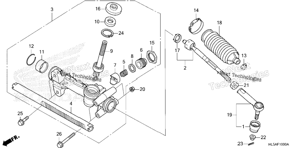Steering Gear Box@Tie Rod