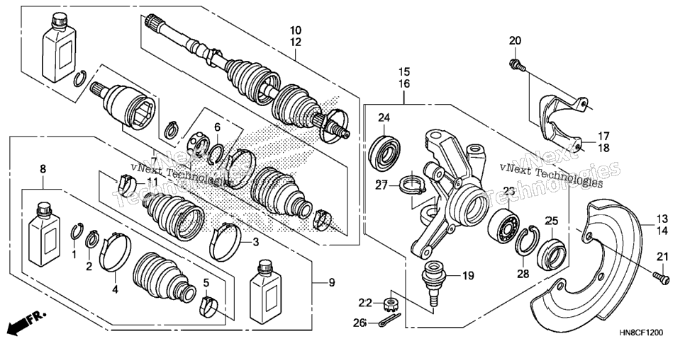 Front Knuckle@Driveshaft