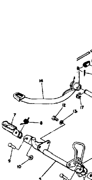 Stand Footrest Brake Pedal