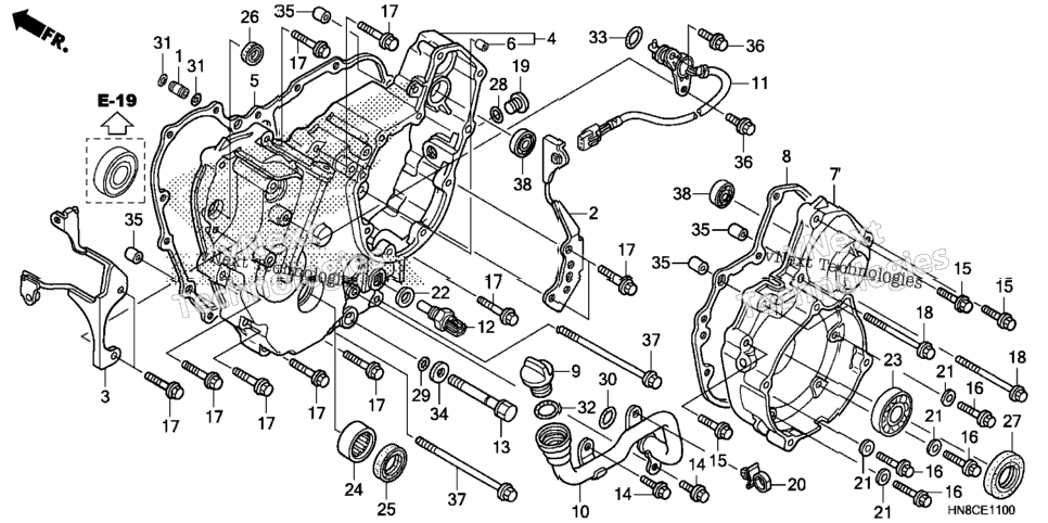 Rear Crankcase Cover