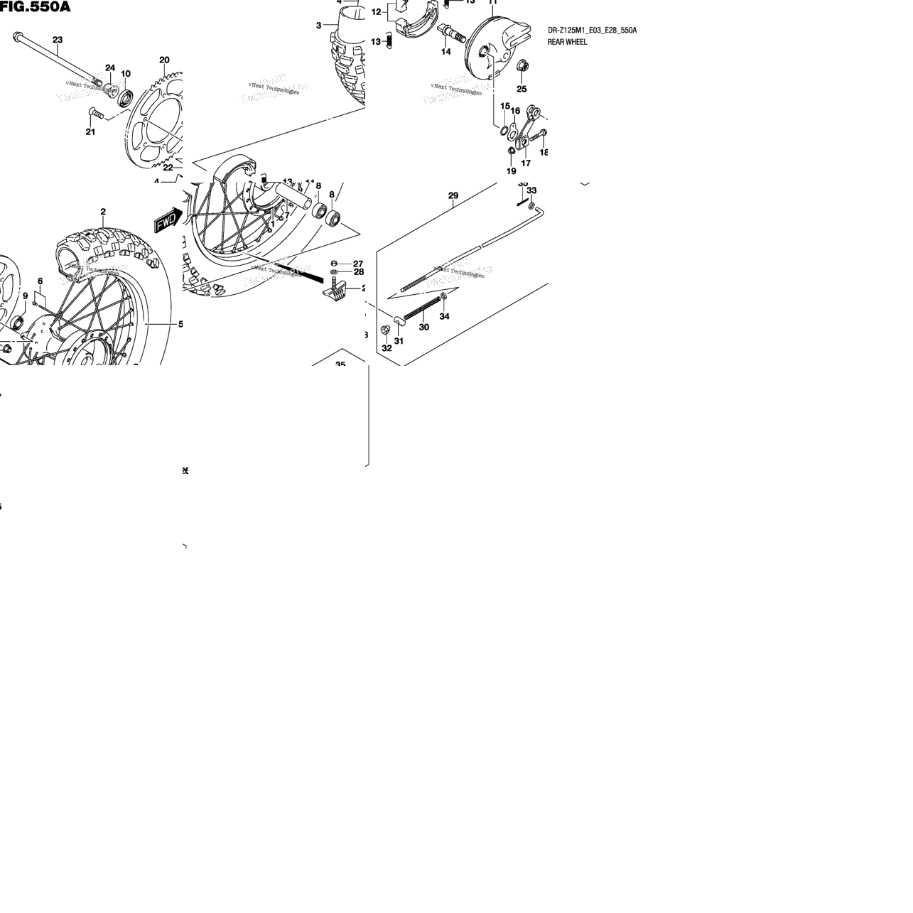 Rear Wheel (Dr-Z125)