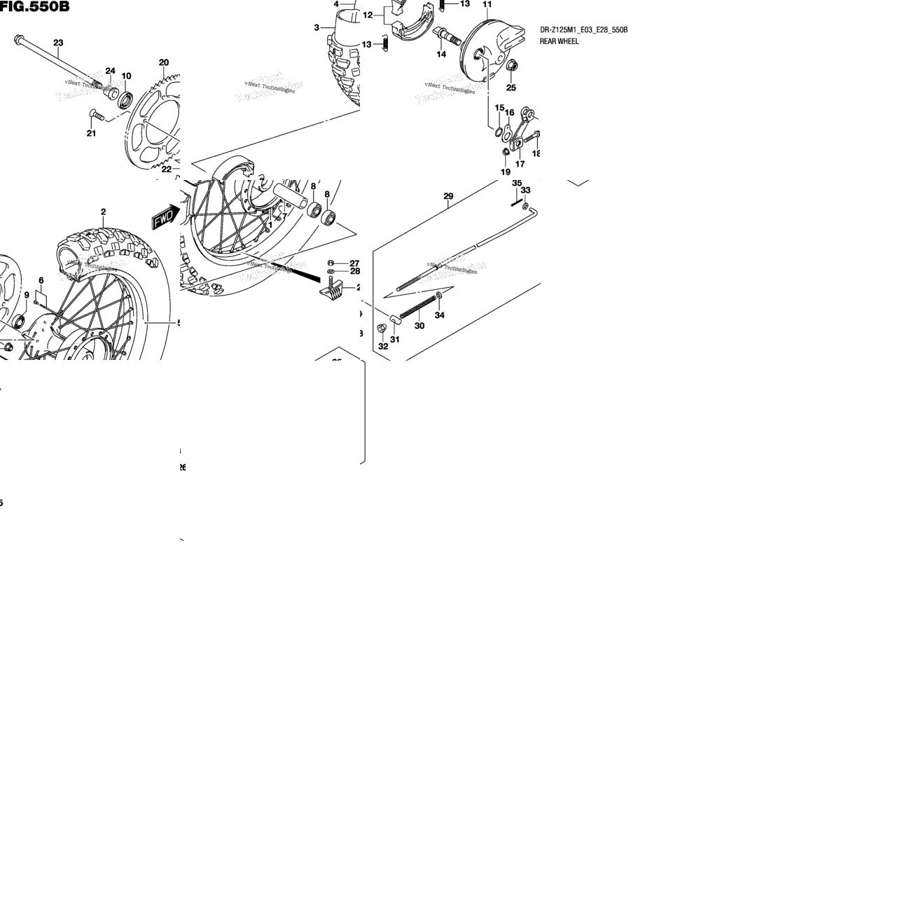 Rear Wheel (Dr-Z125l)