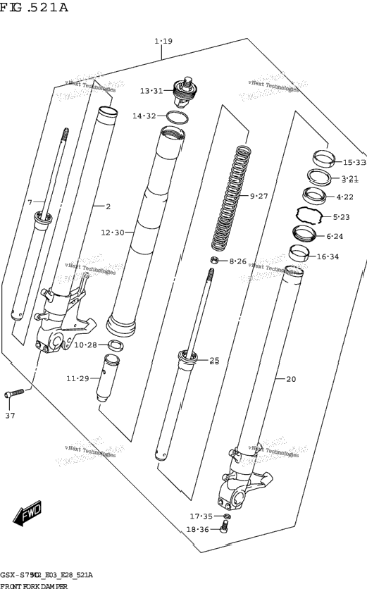 Front Fork Damper (Gsx-S750,Gsx-S750a)