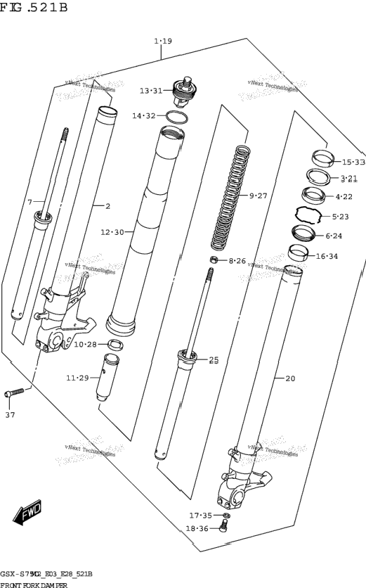 Front Fork Damper (Gsx-S750z,Gsx-S750za)