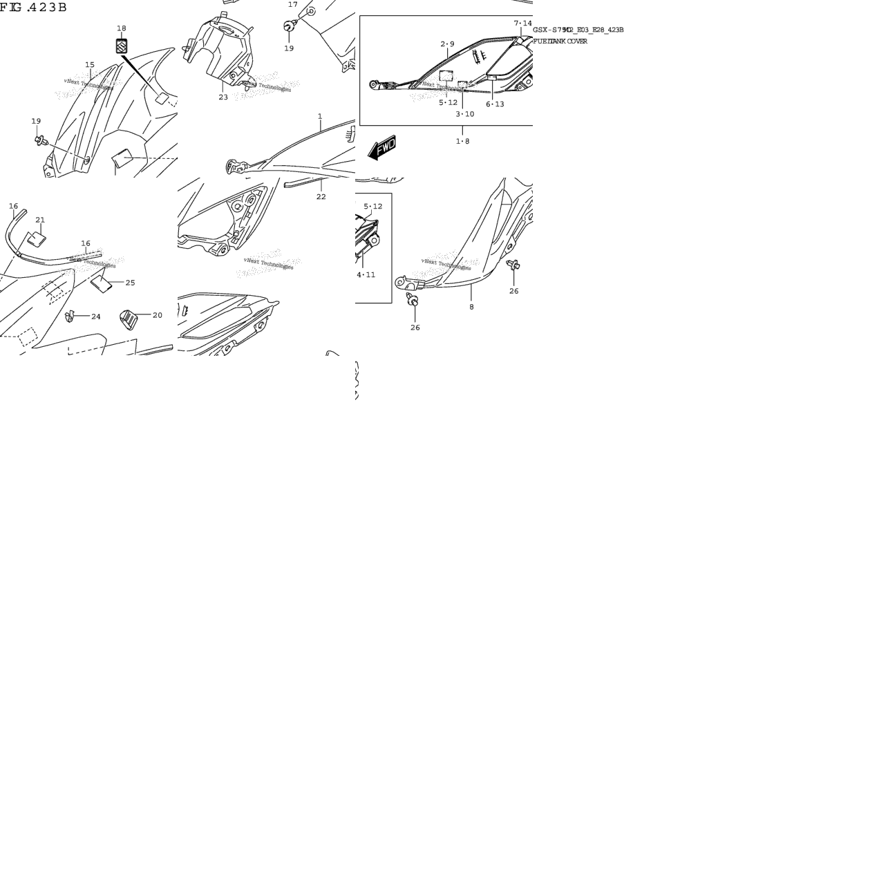 Fuel Tank Cover (Gsx-S750z,Gsx-S750za)