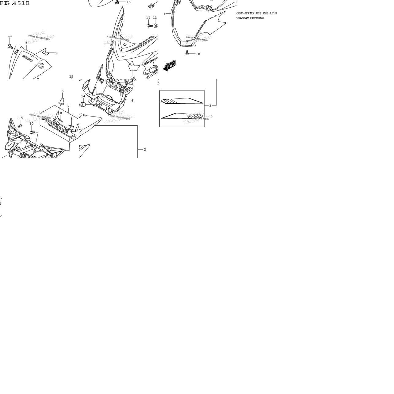 Headlamp Housing (Gsx-S750z,Gsx-S750za)