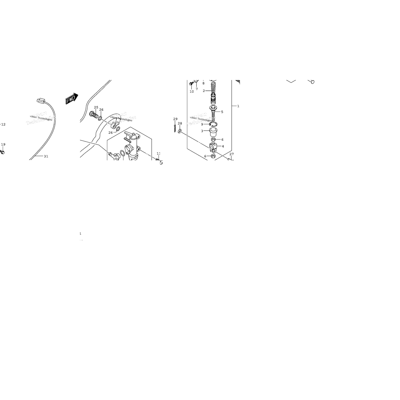 Rear Master Cylinder (Gsx-S750,Gsx-S750z)