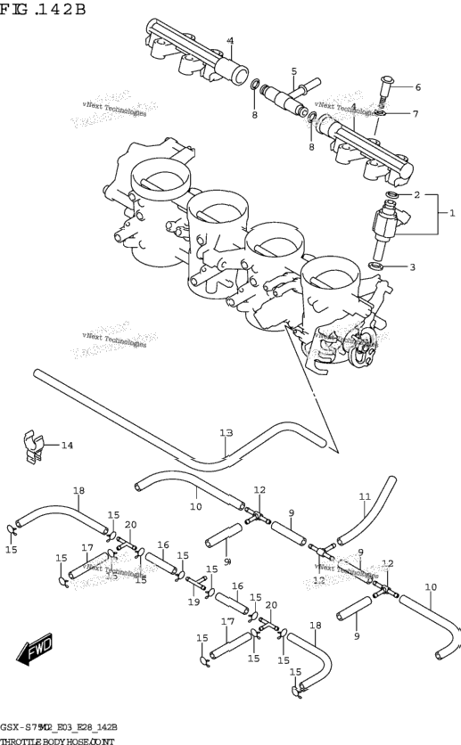 Throttle Body Hose/Joint (E33)