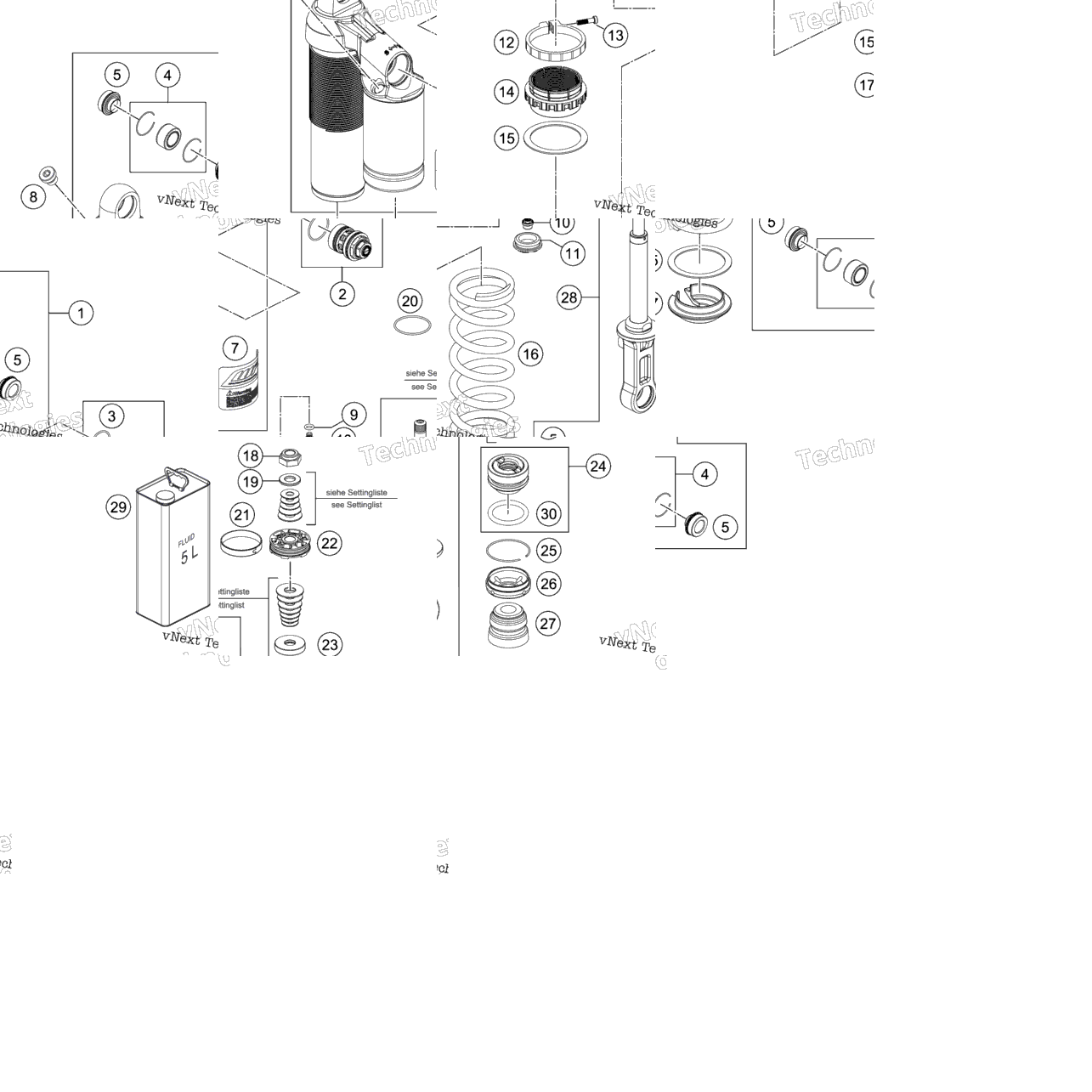 Shock Absorber Disassembled