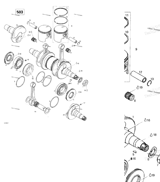 Crankshaft And Pistons (503)