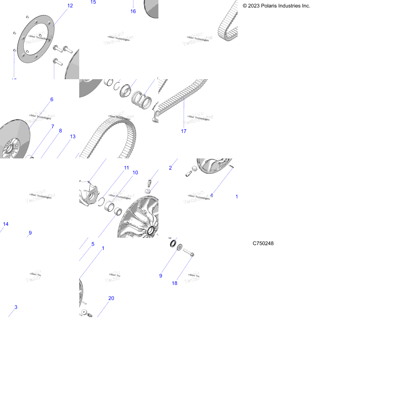 Drive Train, Secondary Clutch/Belt