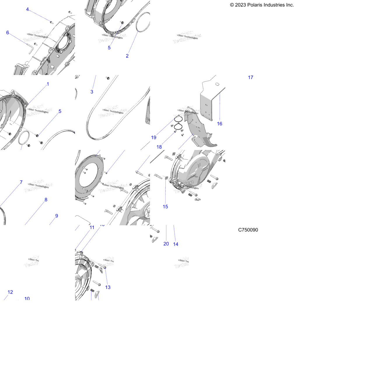 Drive Train, Clutch Cover, Inner/Outer