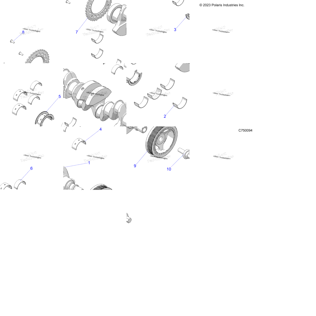Engine, Crankshaft And Bearings