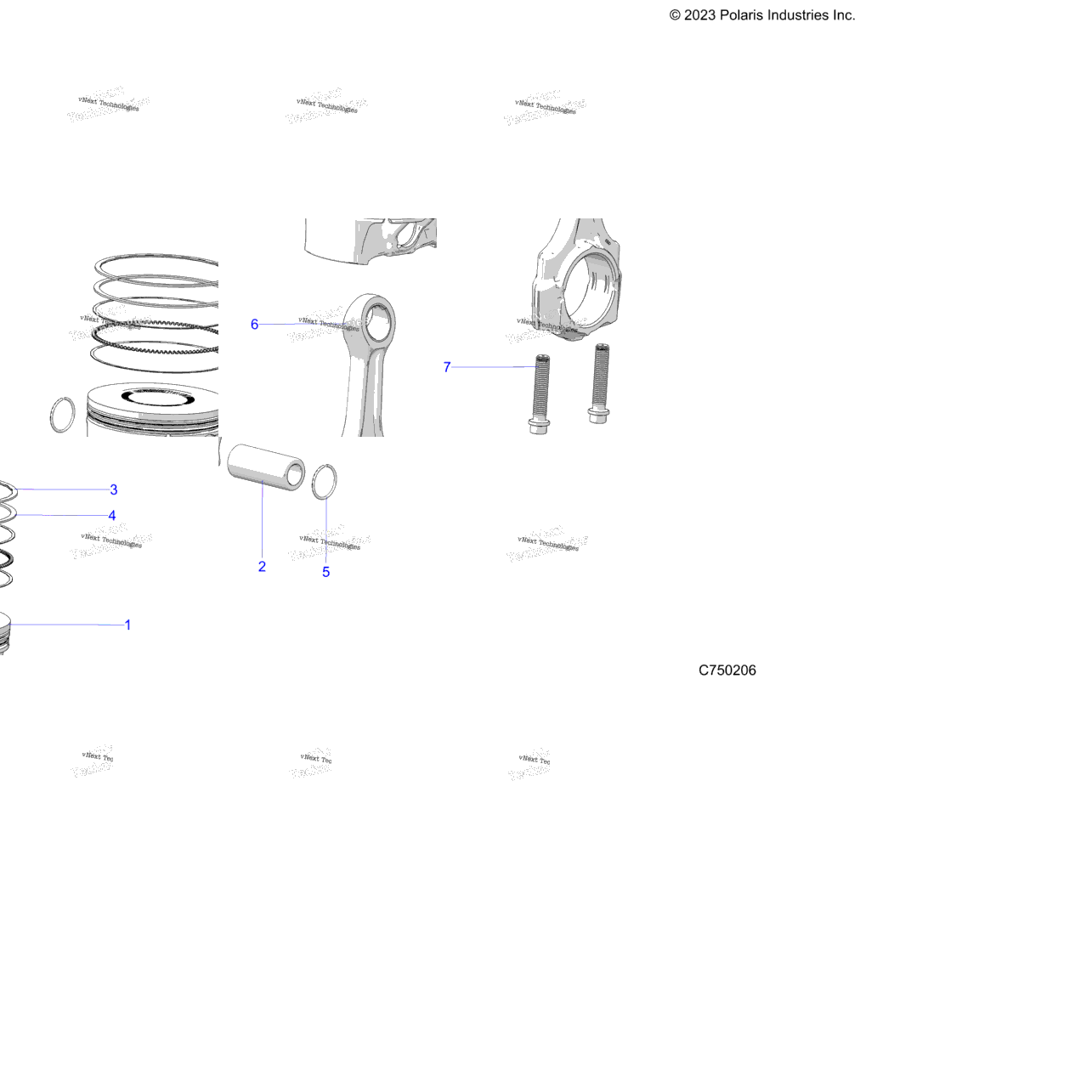 Engine, Piston And Rod