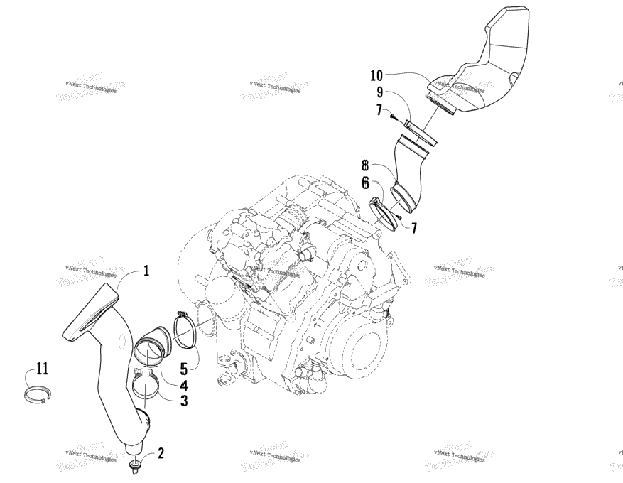 Case/Belt Cooling Assembly