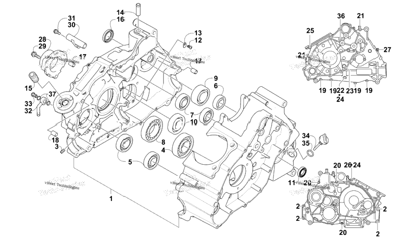 Crankcase Assembly (Up To Vin: 4Uf07atv47t237701)