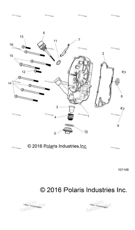 Engine, Crankcase Cover Asm, Right
