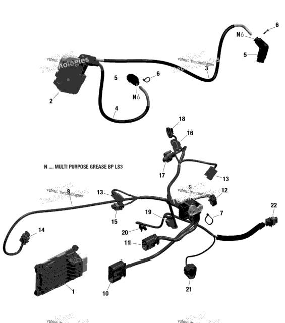 Rotax - Engine Harness And Electronic Module - 850 Efi - North Edition Only