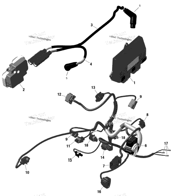 Rotax - Engine Harness And Electronic Module - 322