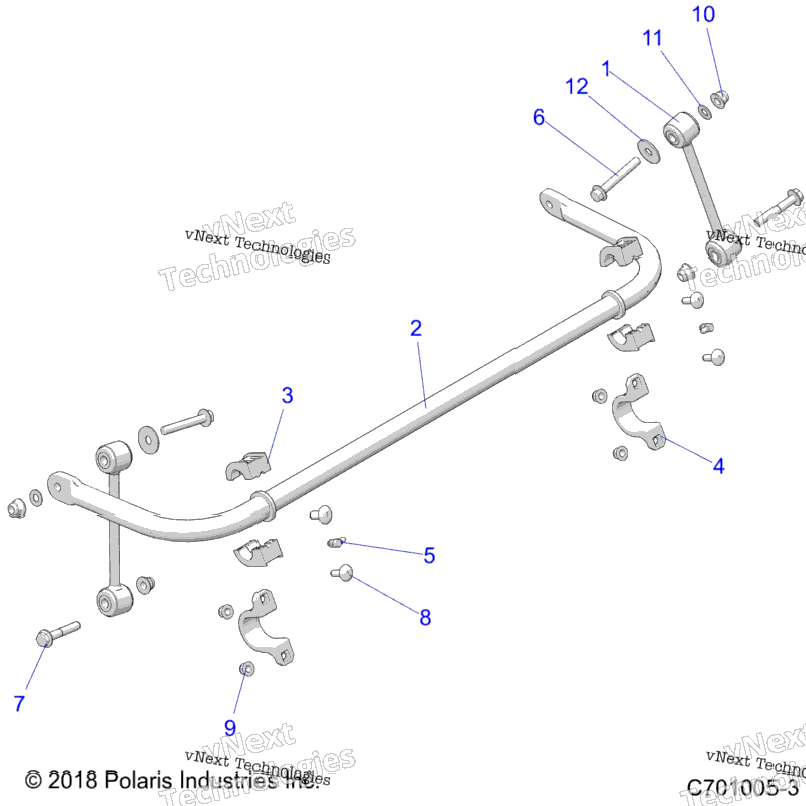 Suspension, Stabilizer Bar, Rear