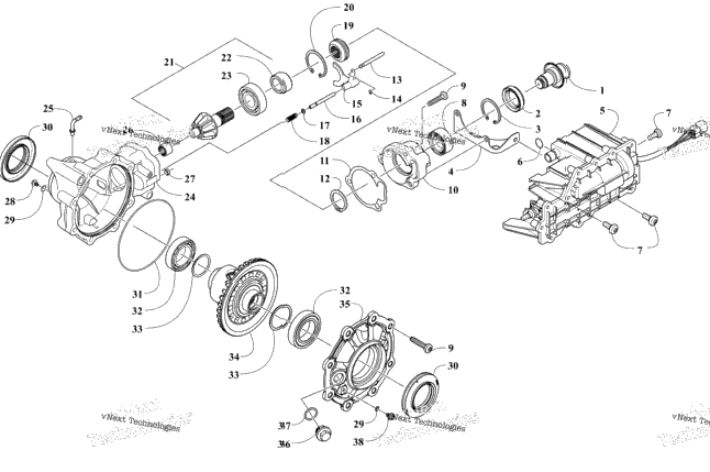 Front Drive Gearcase Assembly #2