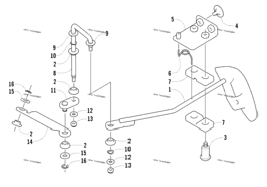 Front Drive Shift Linkage Assembly