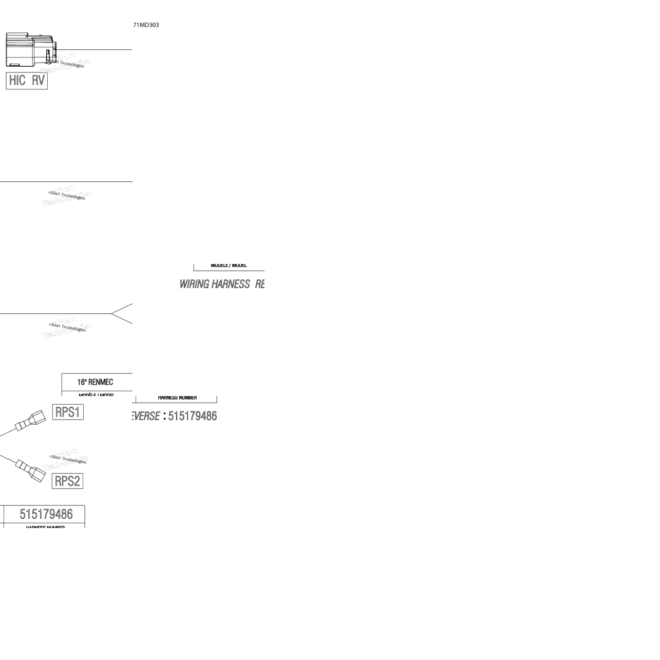 Electric - Reverse Wiring Harness - 515179486