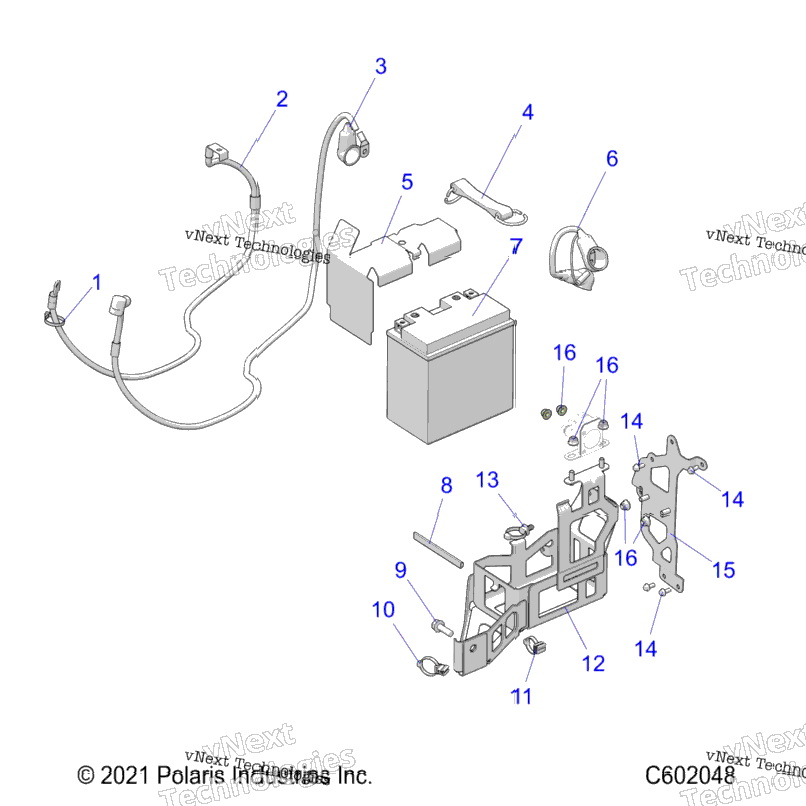 Electrical, E.S. Battery/Box & Cables E.S. Option