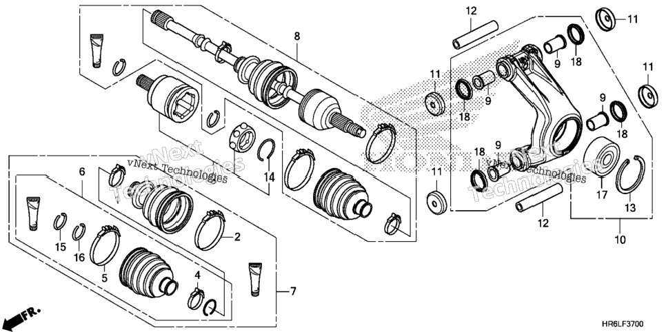 Rear Knuckle@Rear Drive Shaft