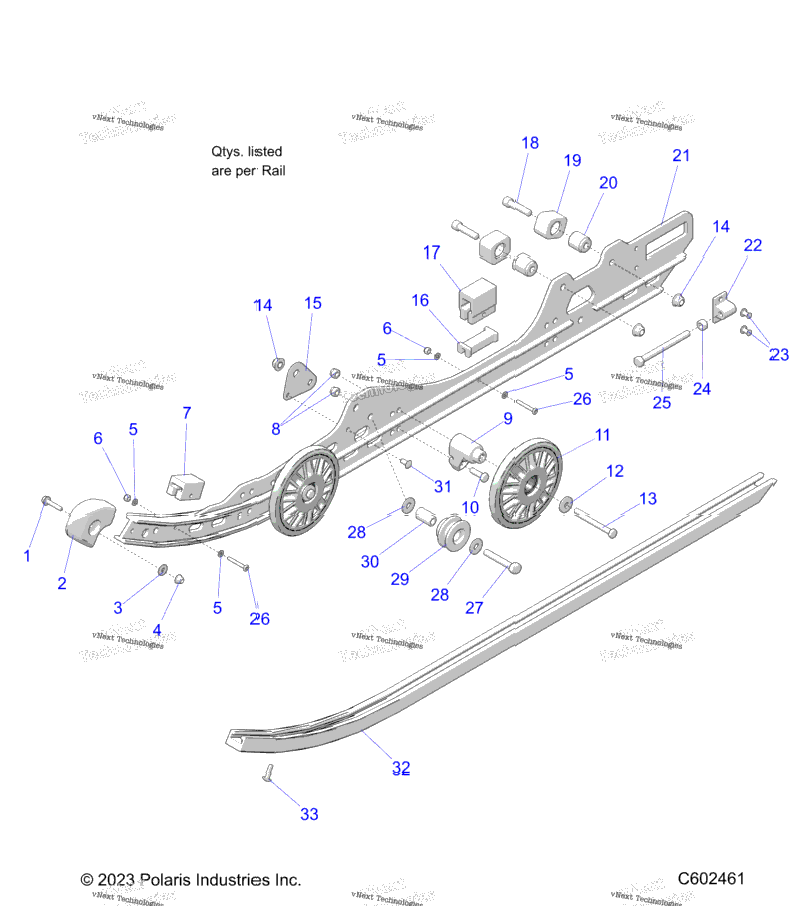 Suspension, Rail Beam, Lh/Rh