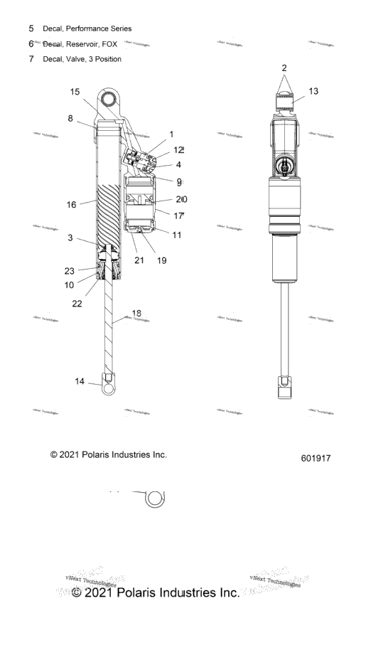 Suspension, Shock, Rear Track (601917)