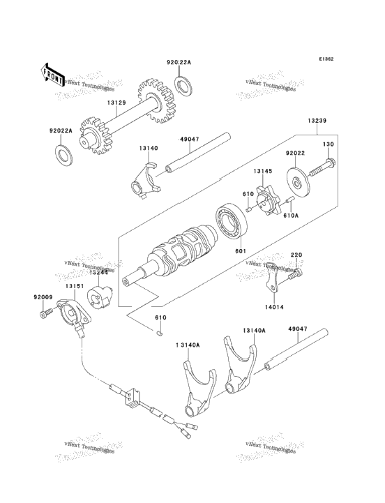Gear Change Drum/Shift Fork(S)
