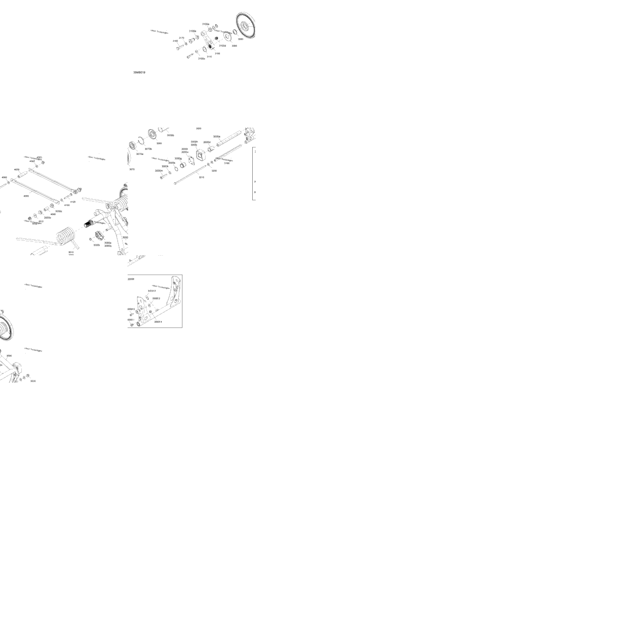 Suspension - Rear - Upper Section - Without Quick Adjust System