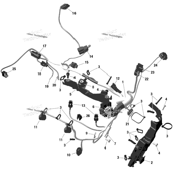 Rotax - Engine Harness - Turbo