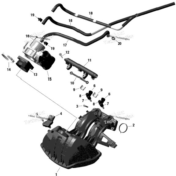 Rotax - Air Intake Manifold And Throttle Body