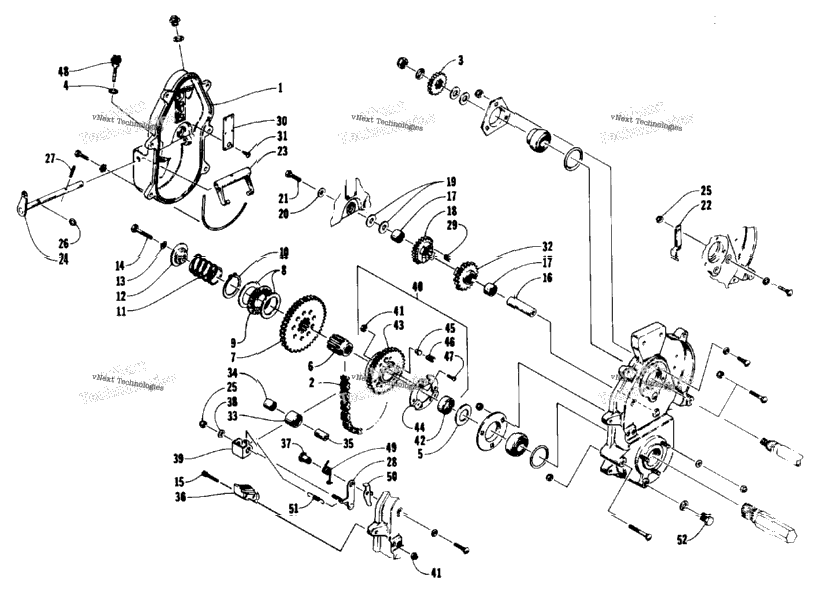 Drive/Reverse Dropcase Assembly