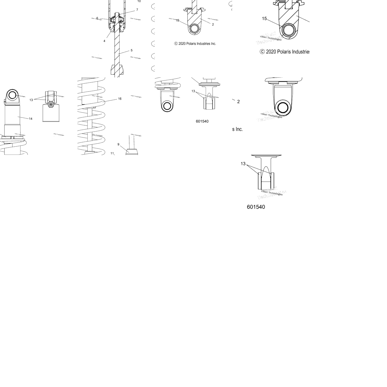 Suspension, Shock, Rear Track, Monotube, 7045533