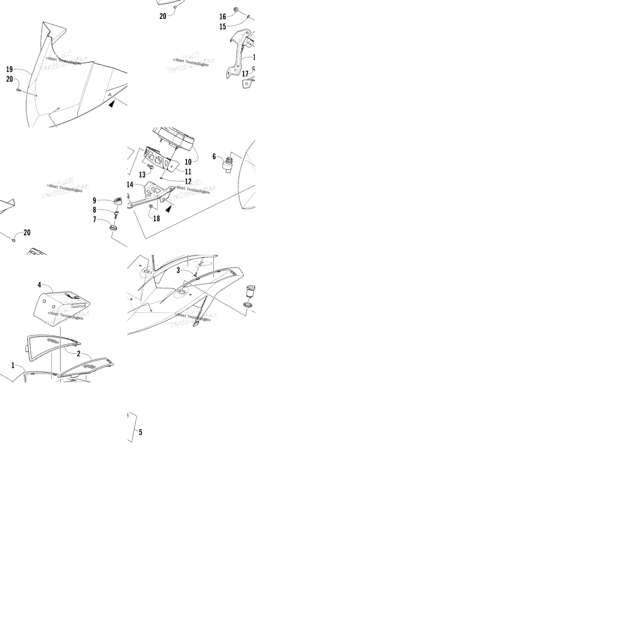 Windshield And Instruments Assemblies