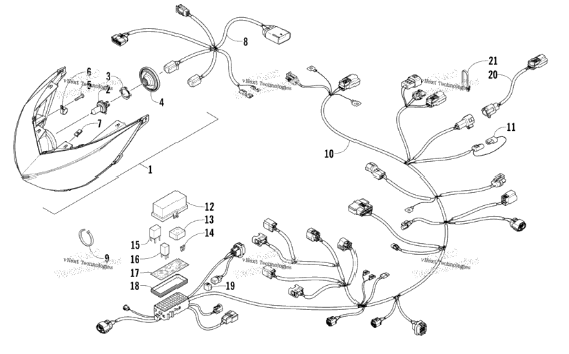 Headlight And Wiring Assemblies