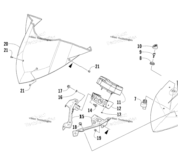 Windshield And Instruments Assemblies