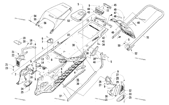 Tunnel, Rear Bumper, And Snowflap Assembly