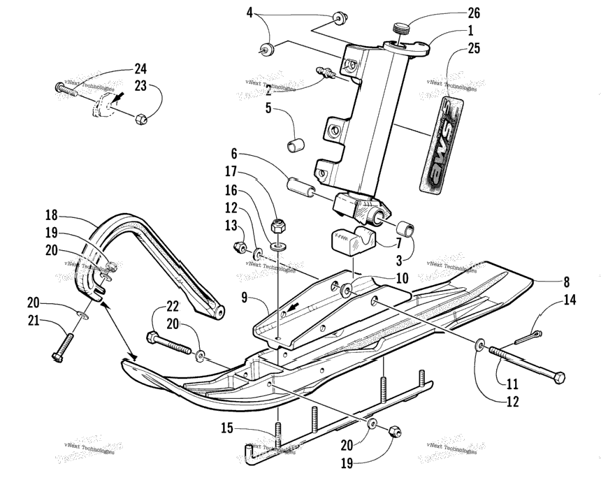 Ski And Spindle Assembly
