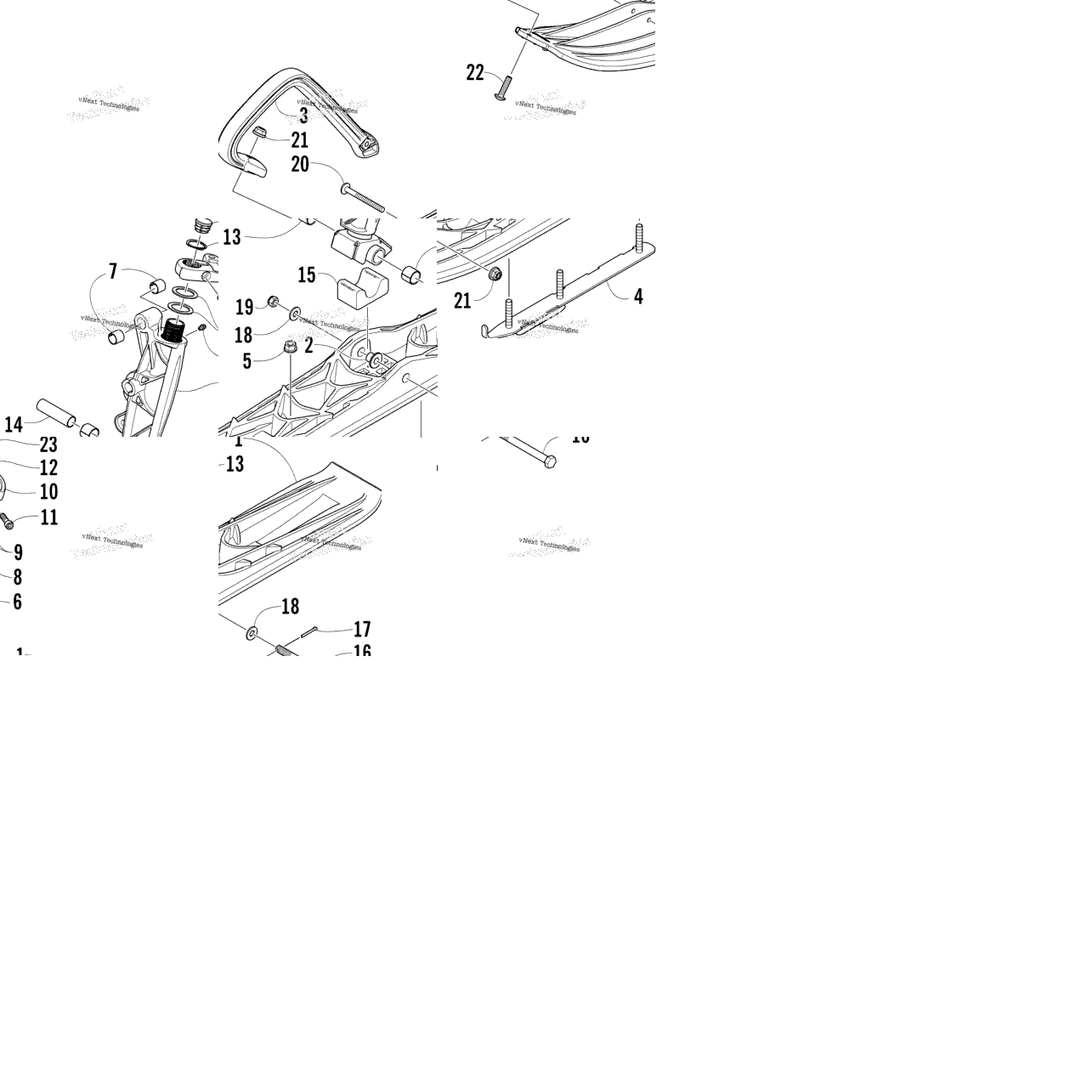 Ski And Spindle Assembly